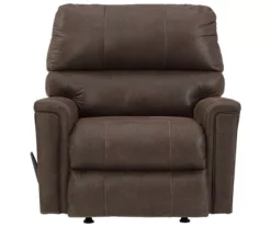 Navi Chestnut Faux Leather Rocker Recliner
