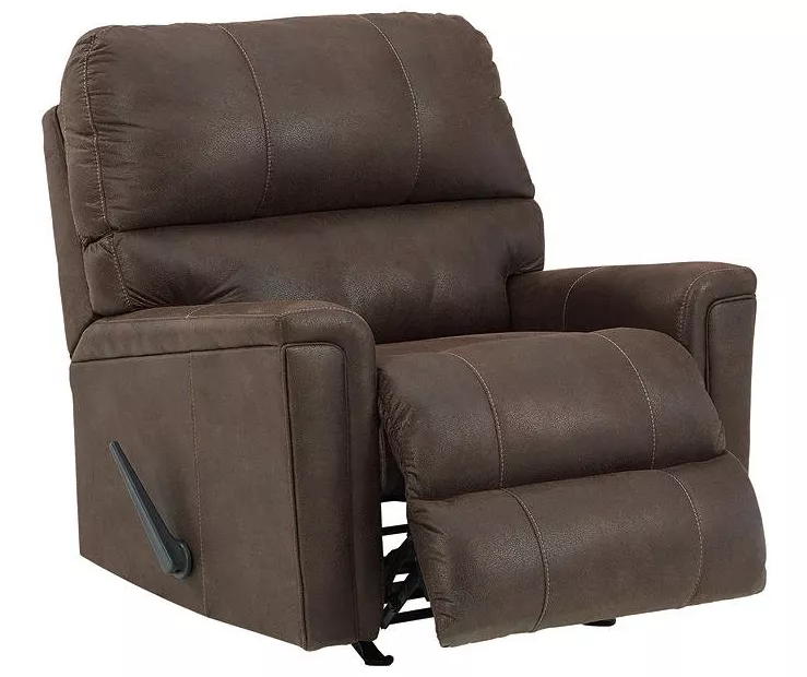 Navi Chestnut Faux Leather Rocker Recliner - Image 5