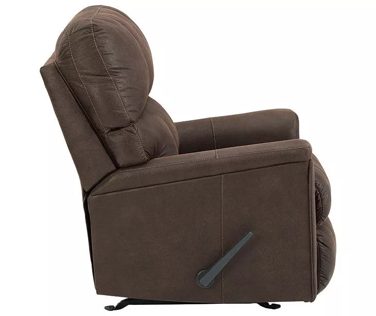 Navi Chestnut Faux Leather Rocker Recliner - Image 7
