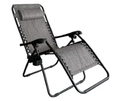 Black Sling Fabric Gravity Lounger