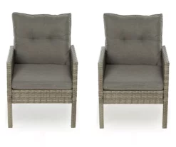 Valencia All-Weather Wicker Cushioned Patio Chairs, 2-Pack