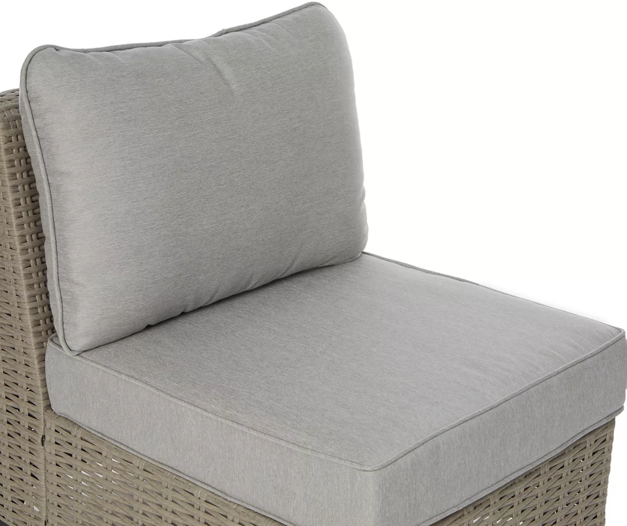 Pembroke All-Weather Wicker Cushioned Patio Armless Sofa Chair - Image 5