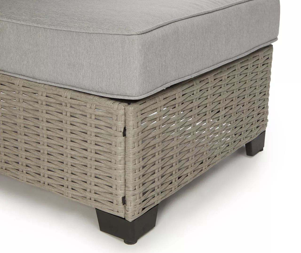 Pembroke All-Weather Wicker Cushioned Patio Armless Sofa Chair - Image 6