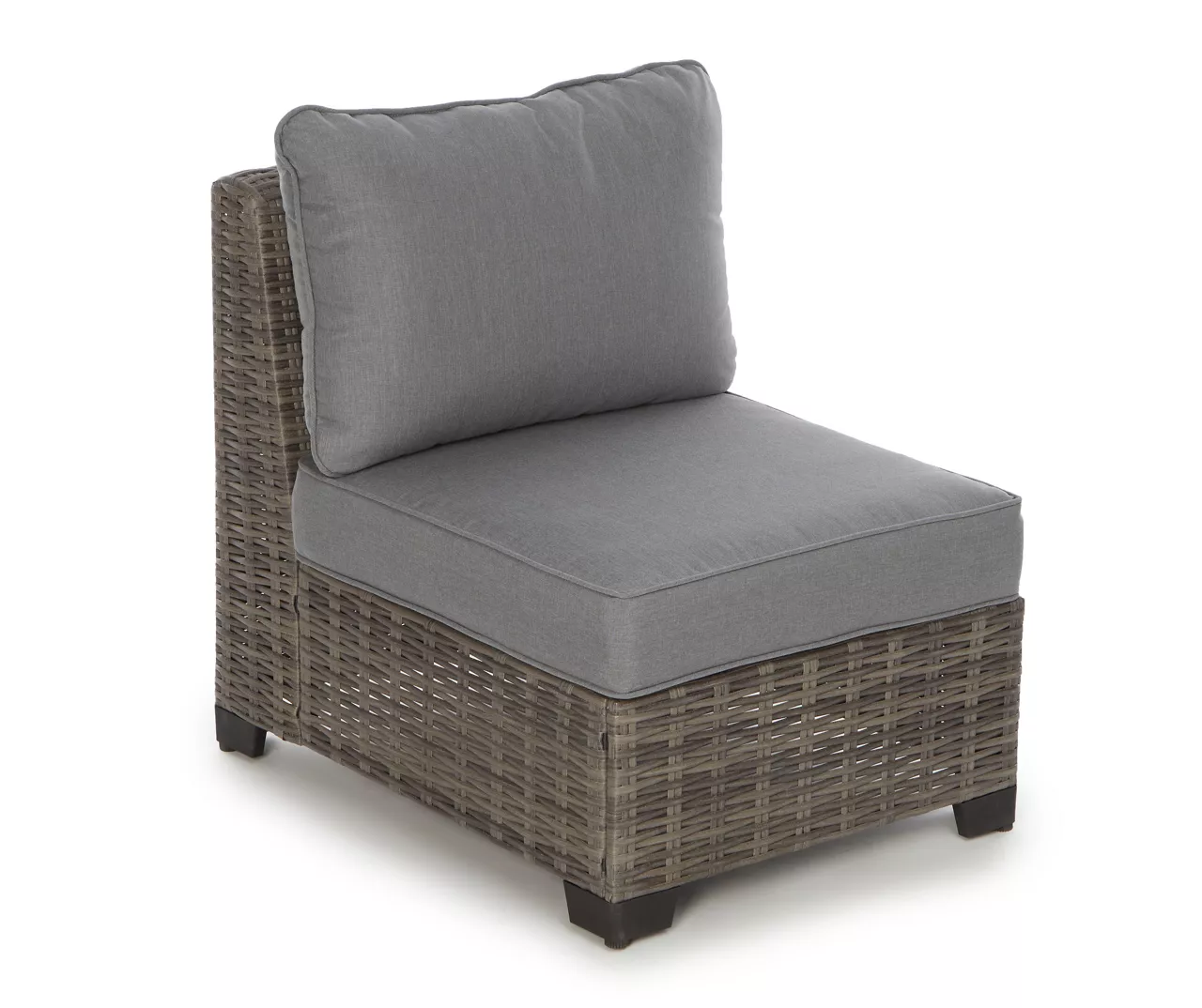 Pembroke All-Weather Wicker Cushioned Patio Armless Sofa Chair - Image 8