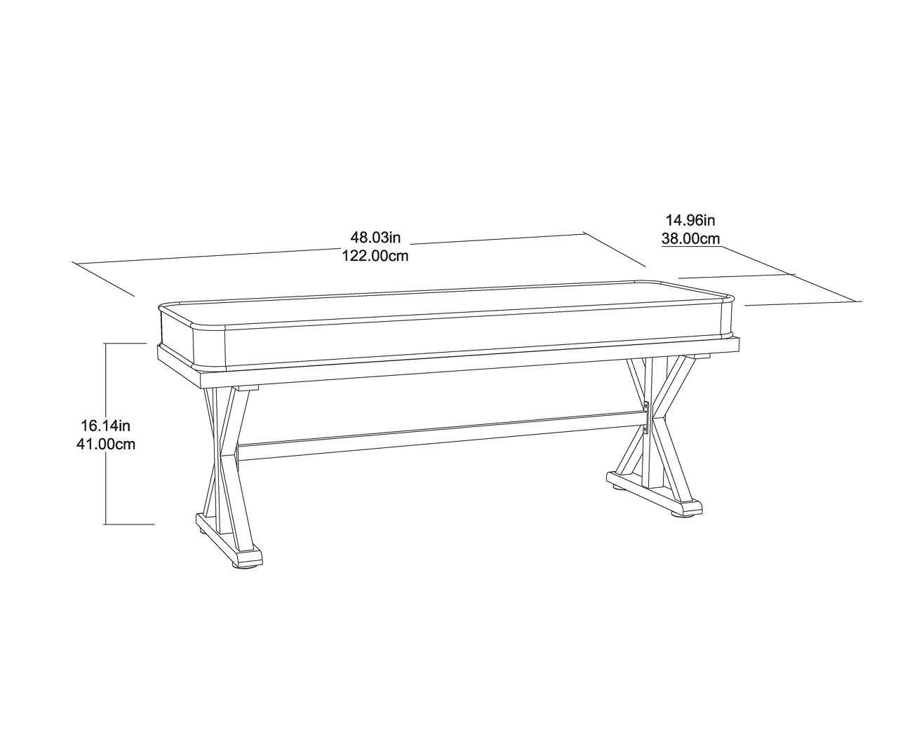 Pembroke Steel Cushioned Patio Dining Bench - Image 6