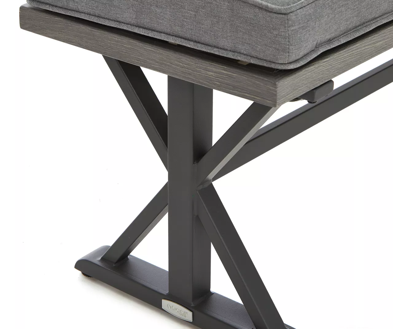 Pembroke Steel Cushioned Patio Dining Bench - Image 5