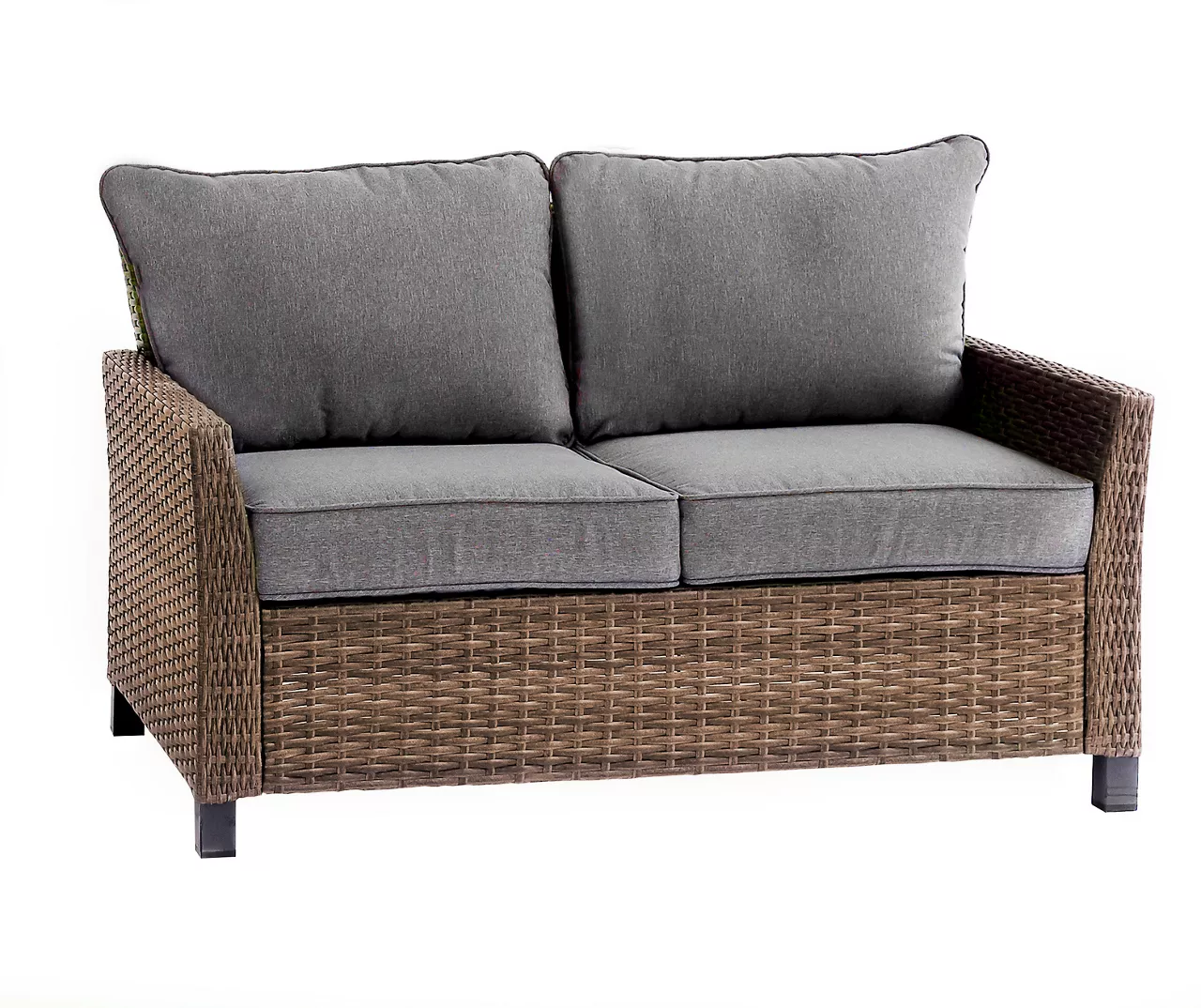 Broyhill Yorktown All-Weather Wicker Cushioned Patio Loveseat - Image 12