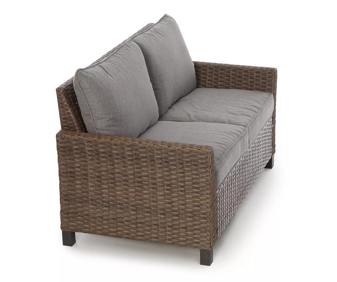 Broyhill Yorktown All-Weather Wicker Cushioned Patio Loveseat - Image 4