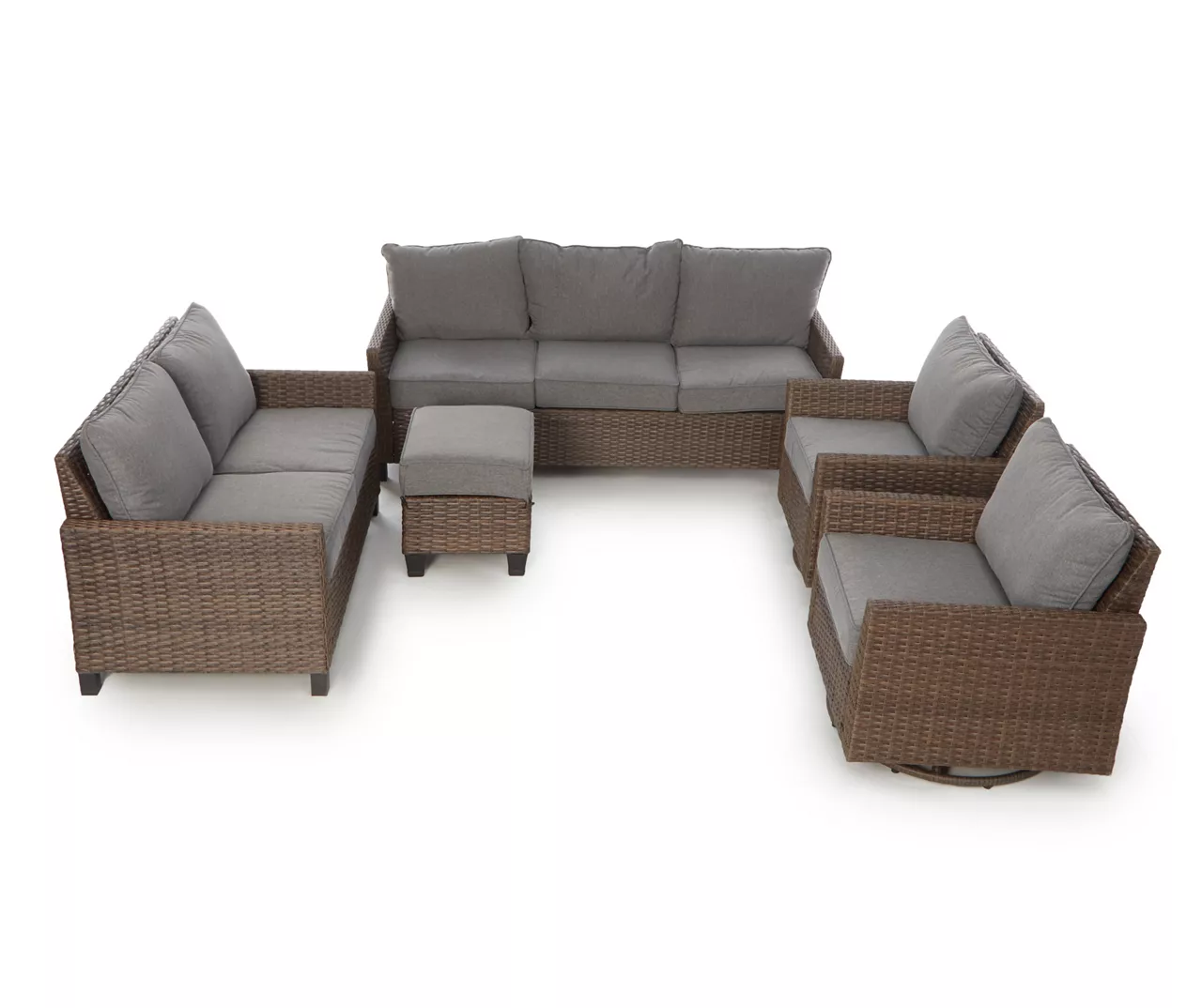 Broyhill Yorktown All-Weather Wicker Cushioned Patio Loveseat - Image 9
