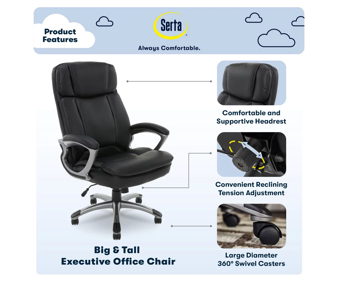 Serta Fairbanks Big & Tall Office Chair - Image 9