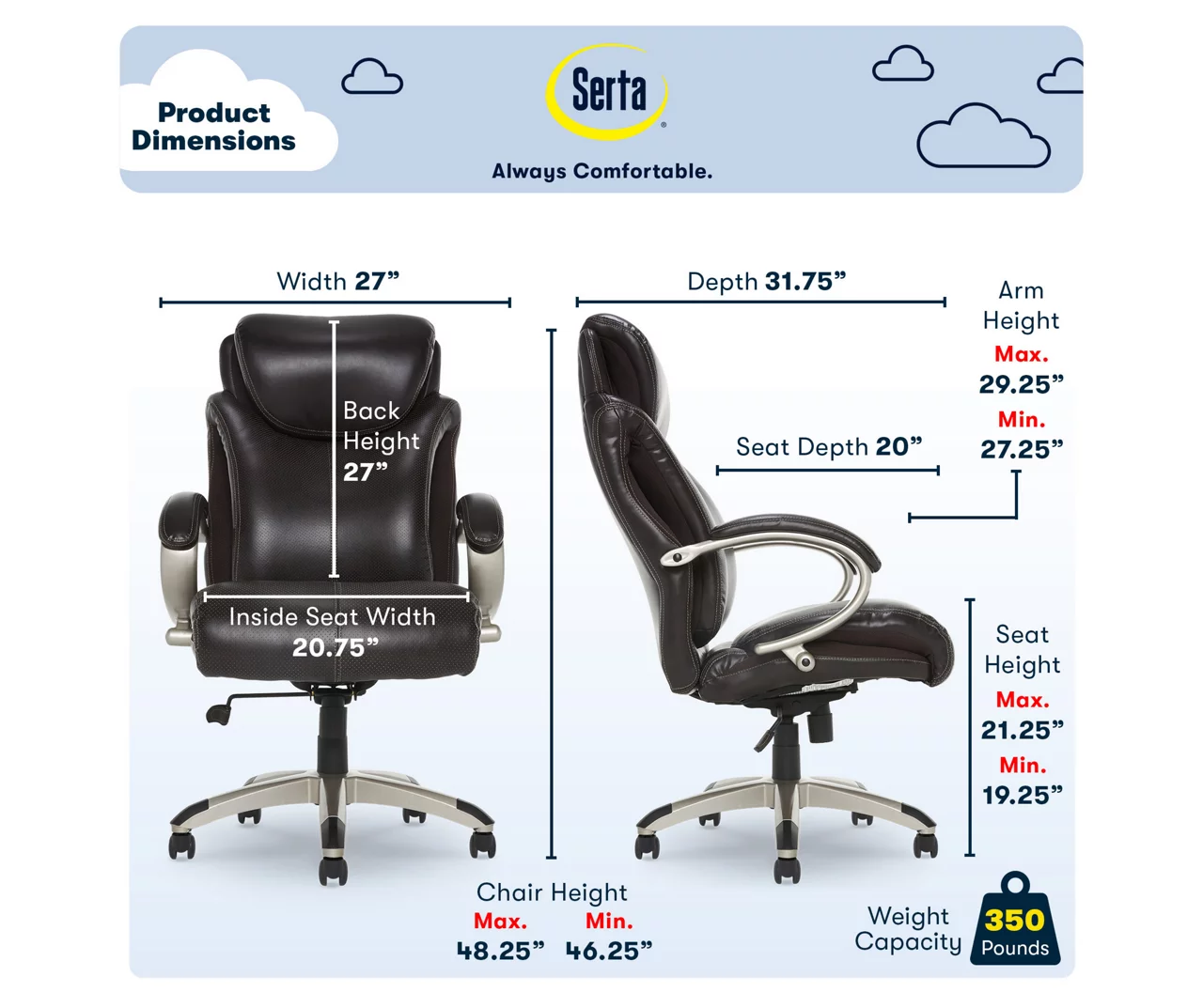 Dayton Dark Brown Big & Tall Bonded Leather Office Chair - Image 6