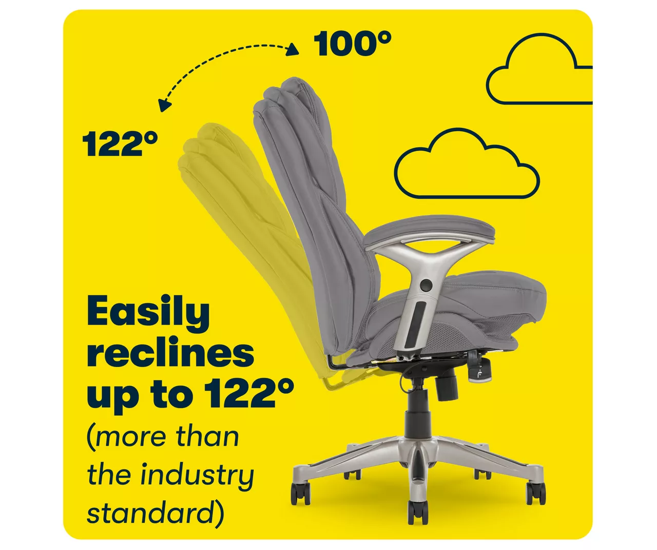 Claremont Gray Bonded Leather Office Chair - Image 7