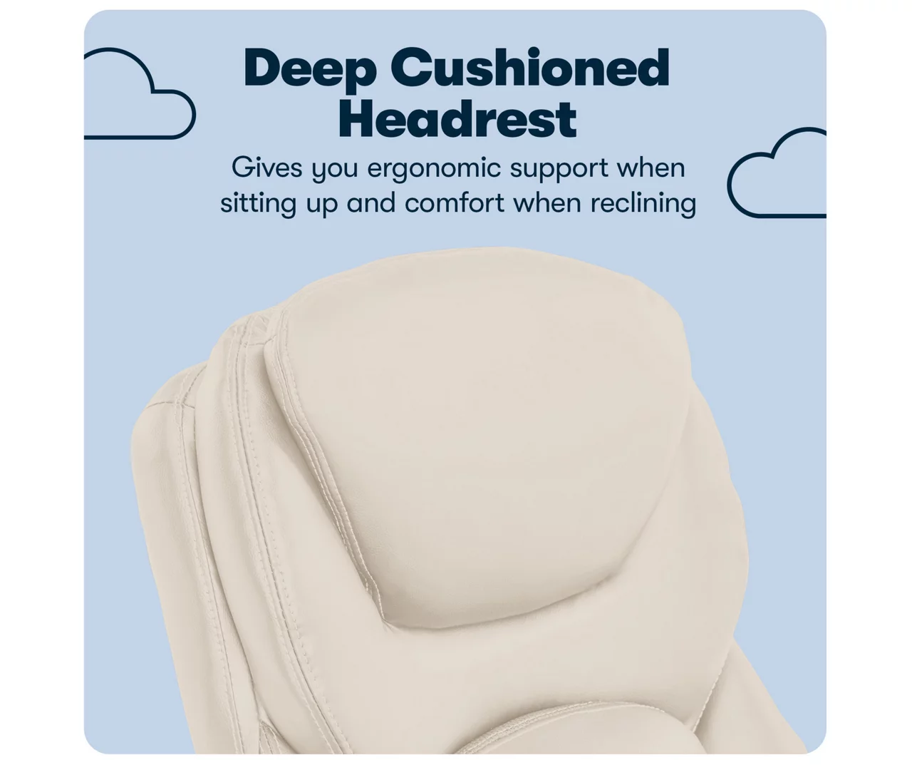 Claremont Ivory Bonded Leather Office Chair - Image 9