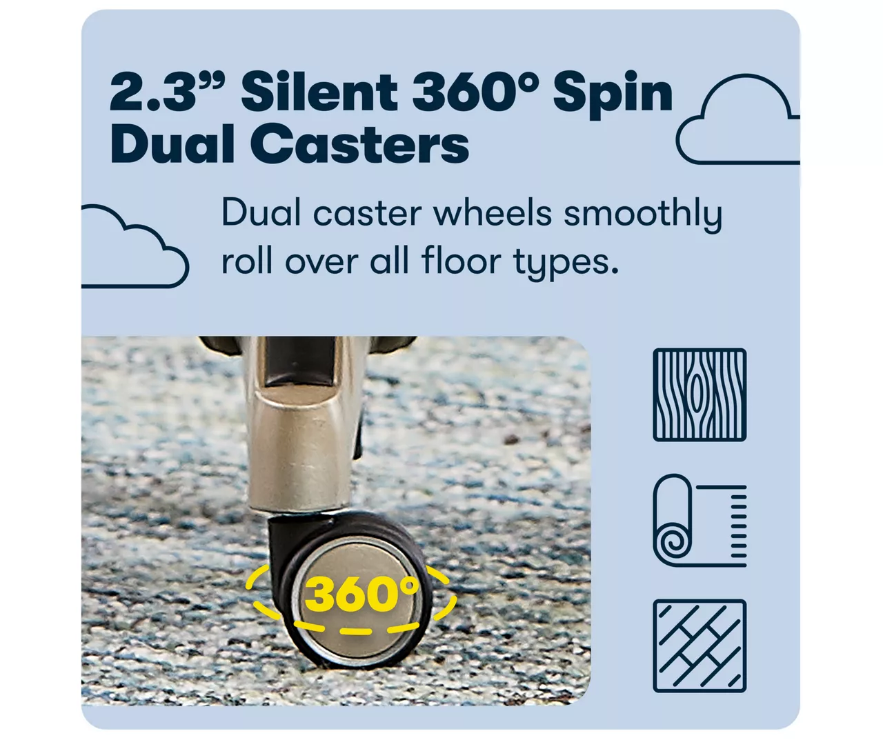 Claremont Light Gray Fabric Office Chair - Image 12