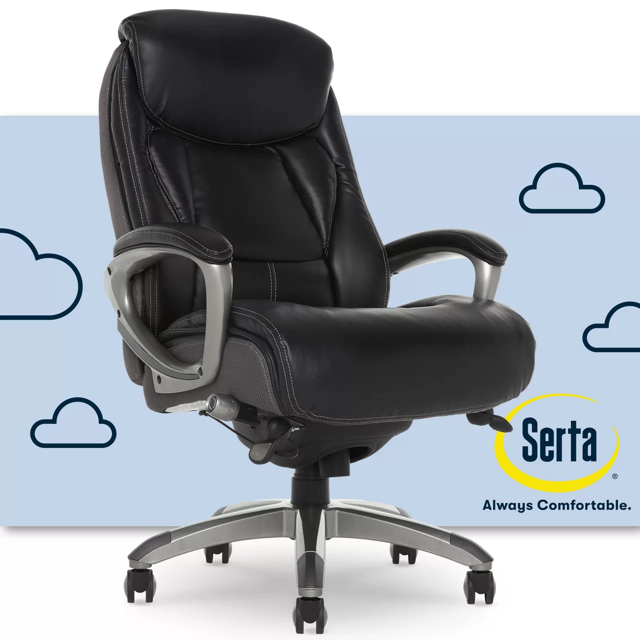 Serta Lautner Executive Bonded Leather Office Chair - Image 15