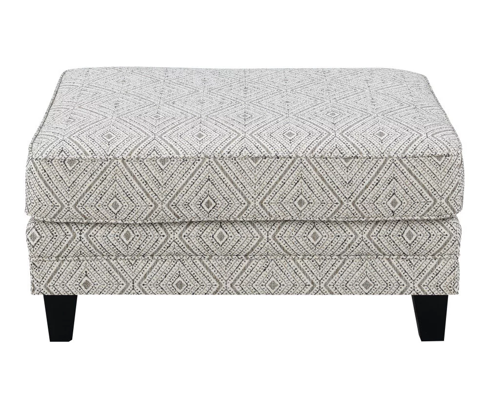 Gretna Diamond Sand Ottoman