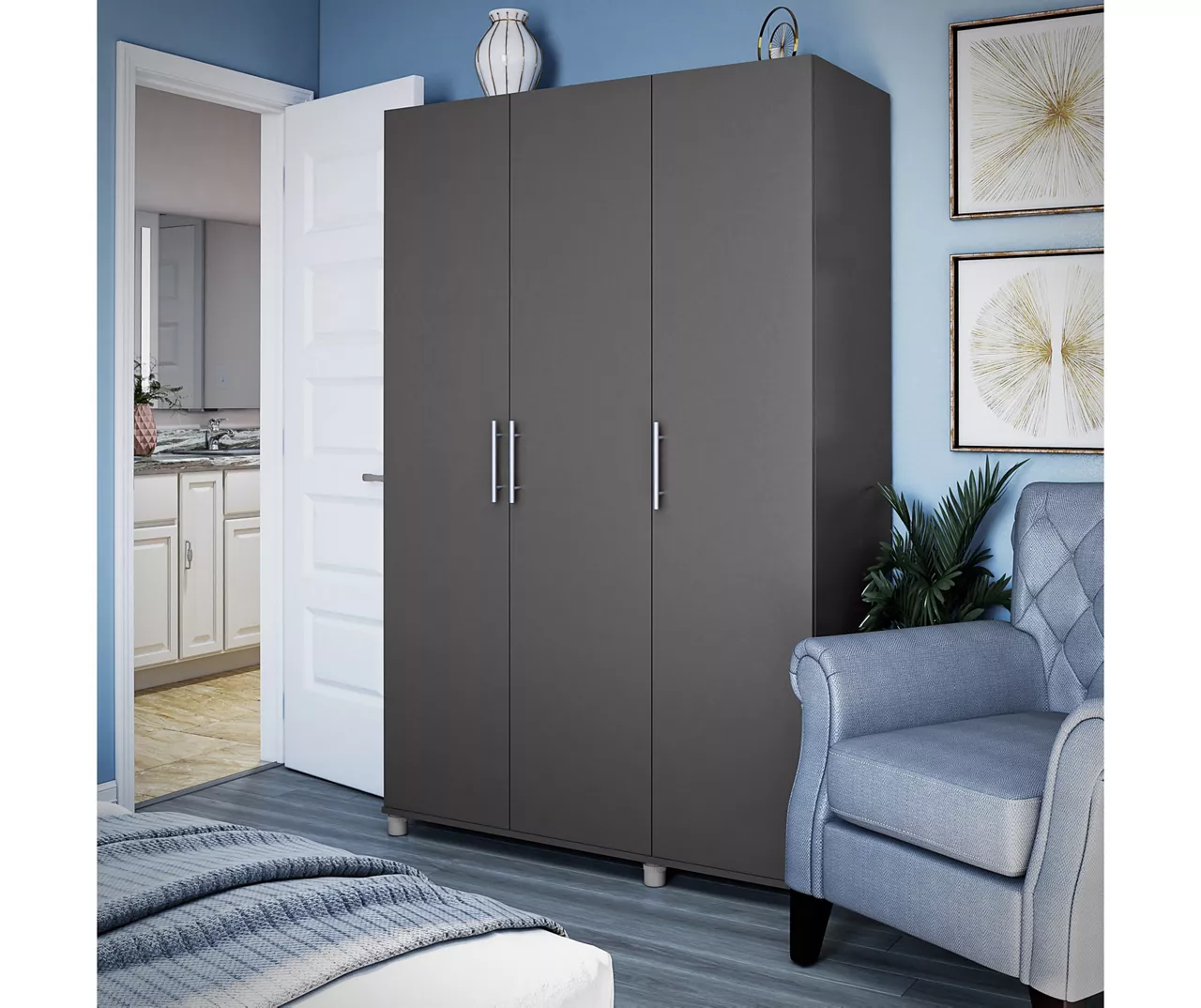 Systembuild Colwyn 3-Door Storage Wardrobe - Image 13