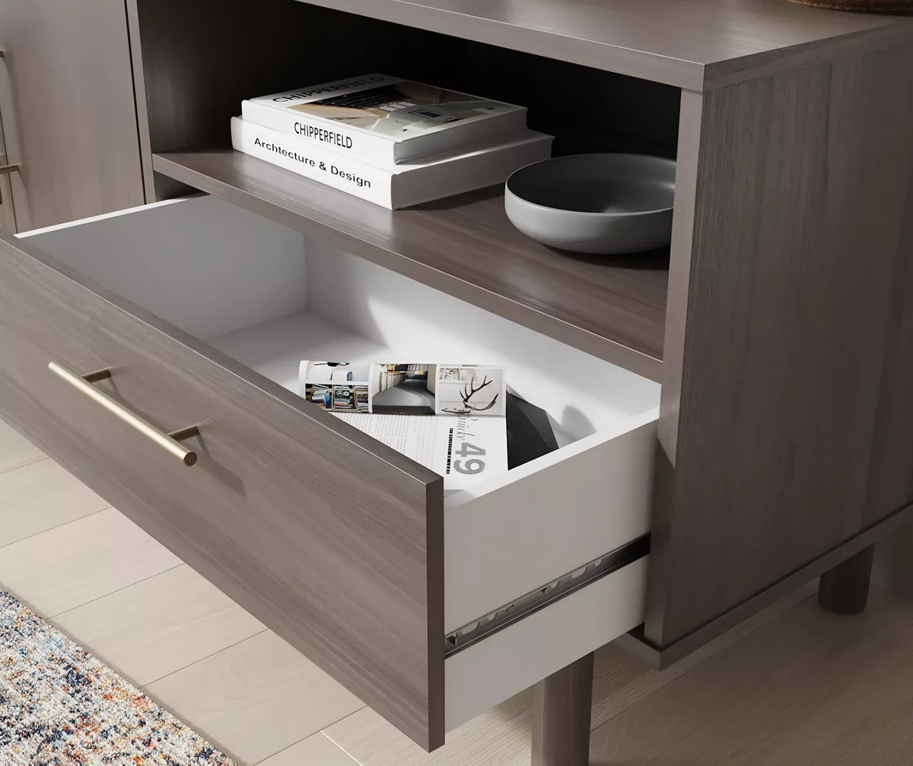 59" Brymont Dark Gray TV Stand - Image 8