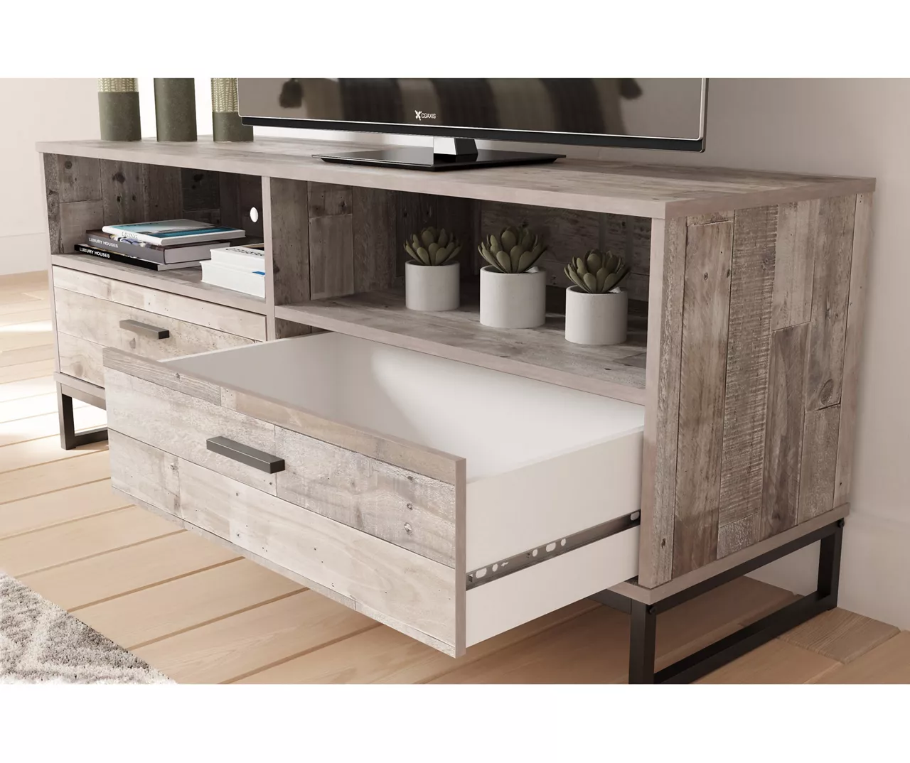 59" Neilsville Multi-Gray TV Stand - Image 8