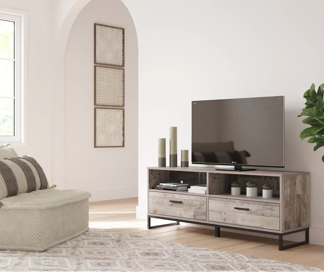 59" Neilsville Multi-Gray TV Stand - Image 7