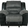 Earhart Slate Faux Leather Rocker Recliner