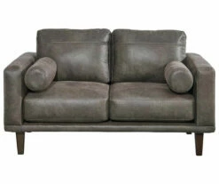 Arroyo Smoke Faux Leather Loveseat