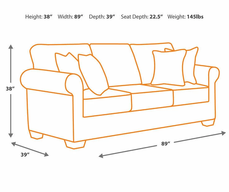 Larkinhurst Earth Faux Leather Sofa - Image 5