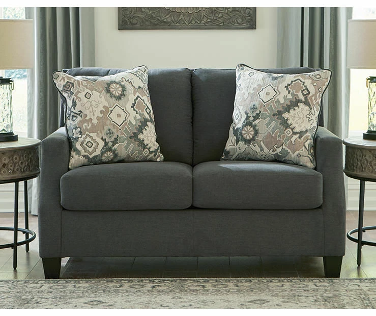 Bayonne Charcoal Loveseat - Image 5