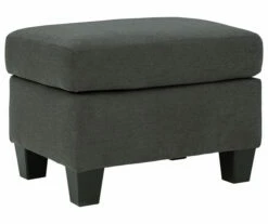 Bayonne Charcoal Ottoman