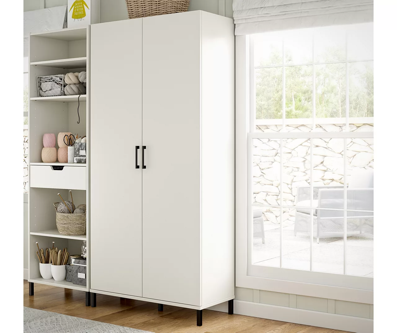 Evolution Vantage White 2-Door Storage Cabinet - Image 4