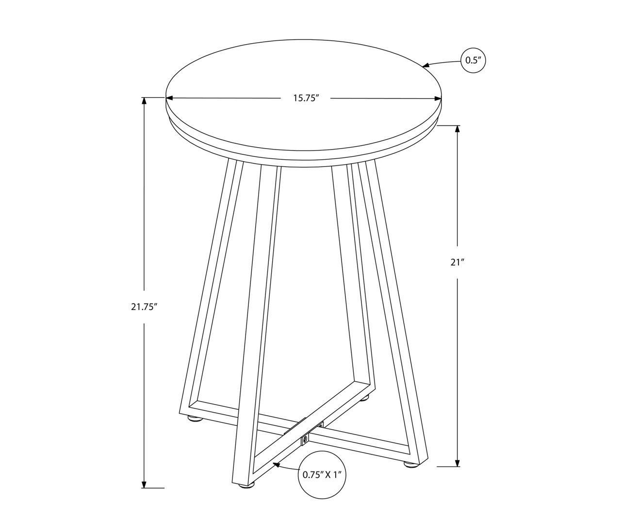 Monarch Metal Accent Table - Image 6