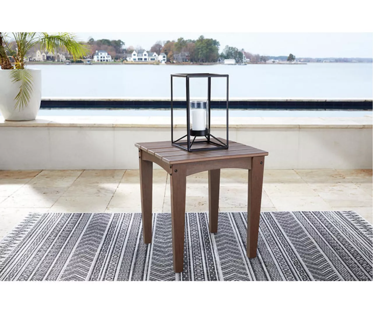 Emmeline Wood Look End Table - Image 4