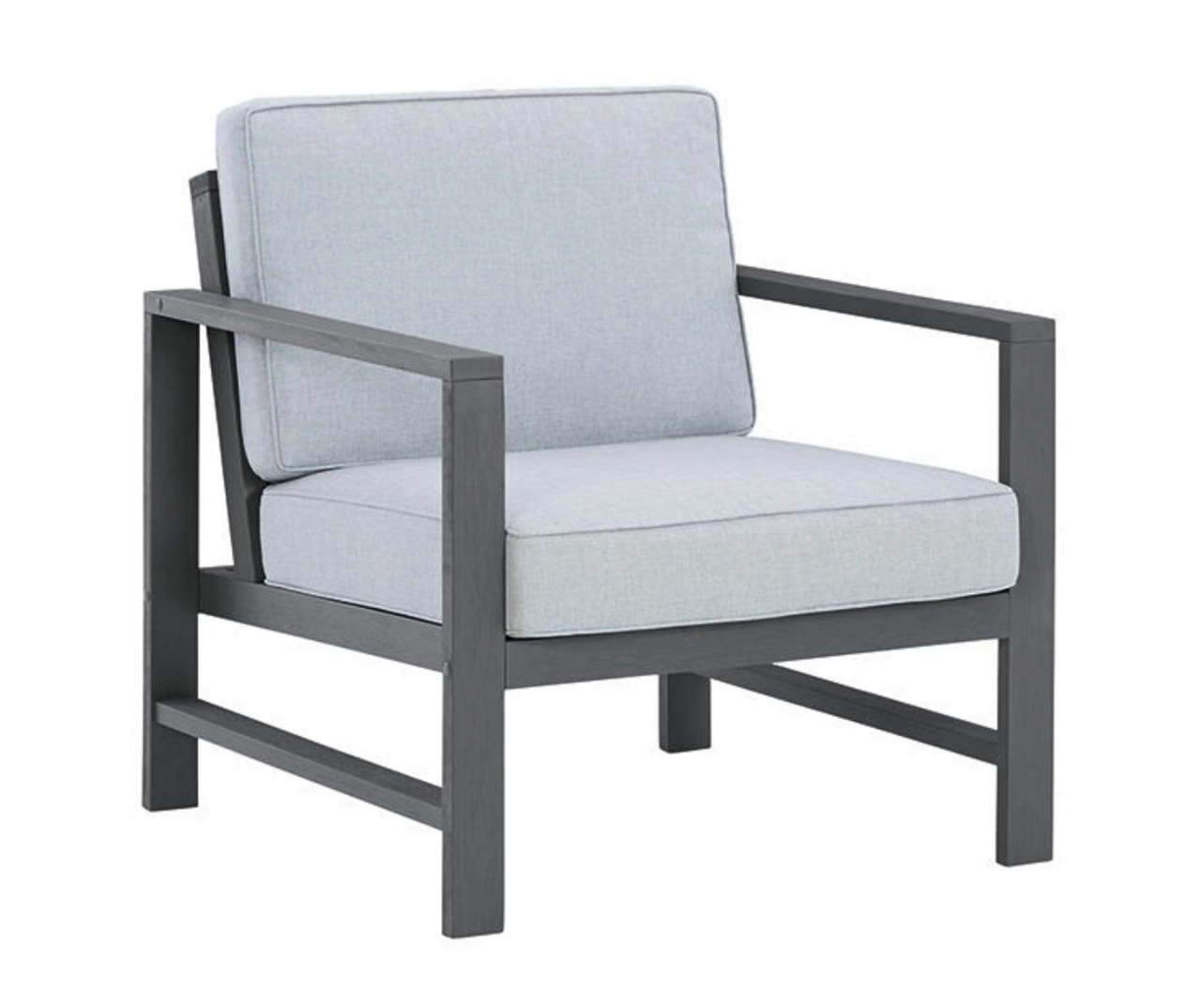 Fynnegan Gray Wood Cushioned Patio Lounge Chairs, 2-Pack - Image 4