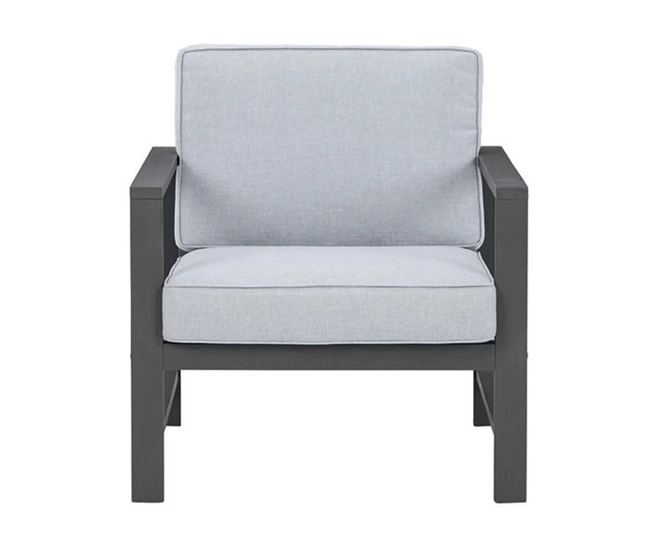 Fynnegan Gray Wood Cushioned Patio Lounge Chairs, 2-Pack - Image 3
