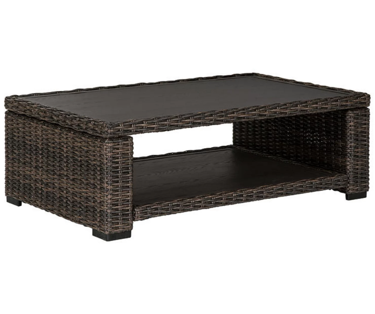 Grasson Lane All-Weather Wicker Patio Coffee Table - Image 2