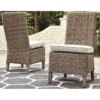 Beachcroft All-Weather Wicker Cushioned Patio Dining Chairs, 2-Pack