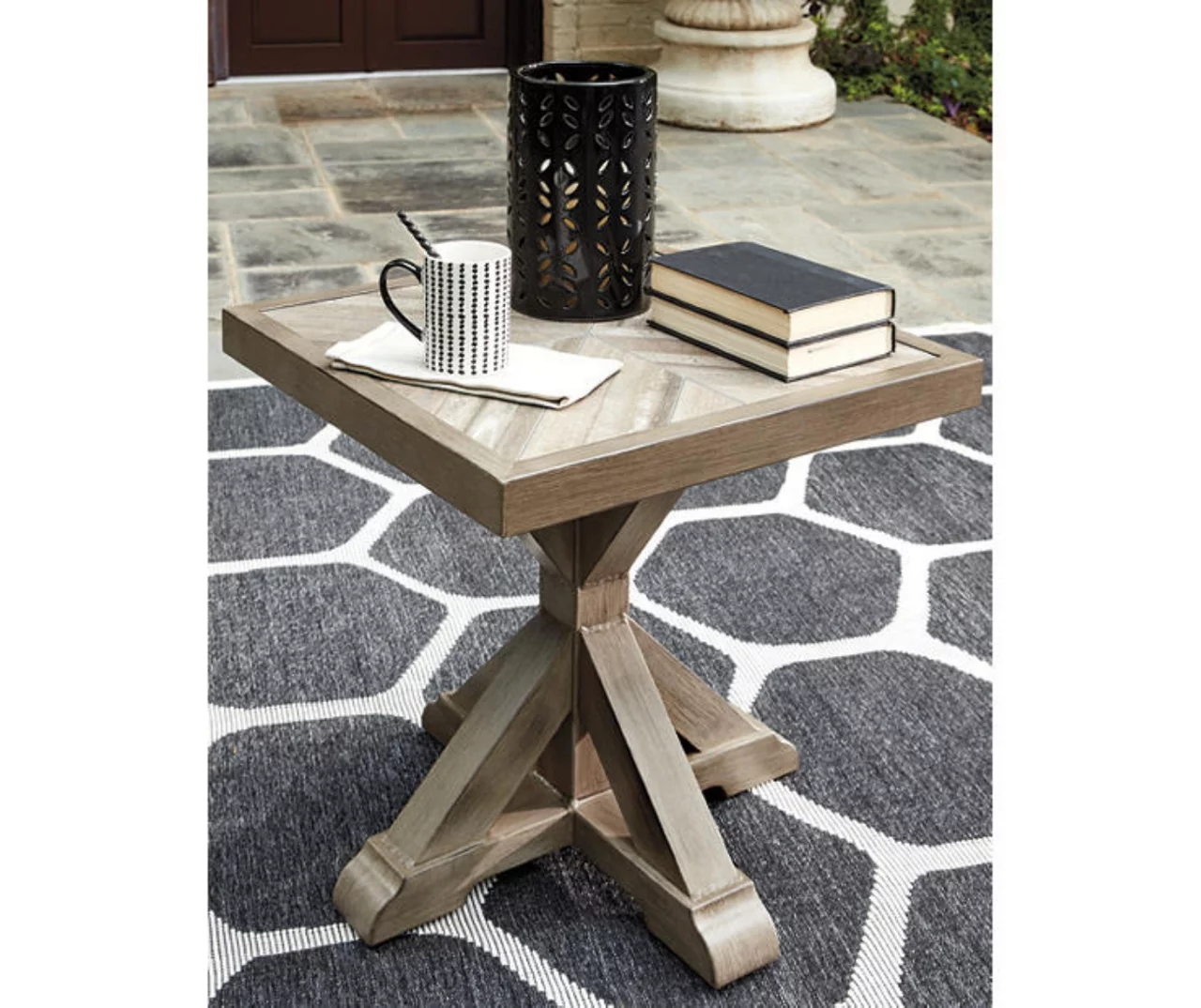 Beachcroft Wood Look Patio End Table - Image 3