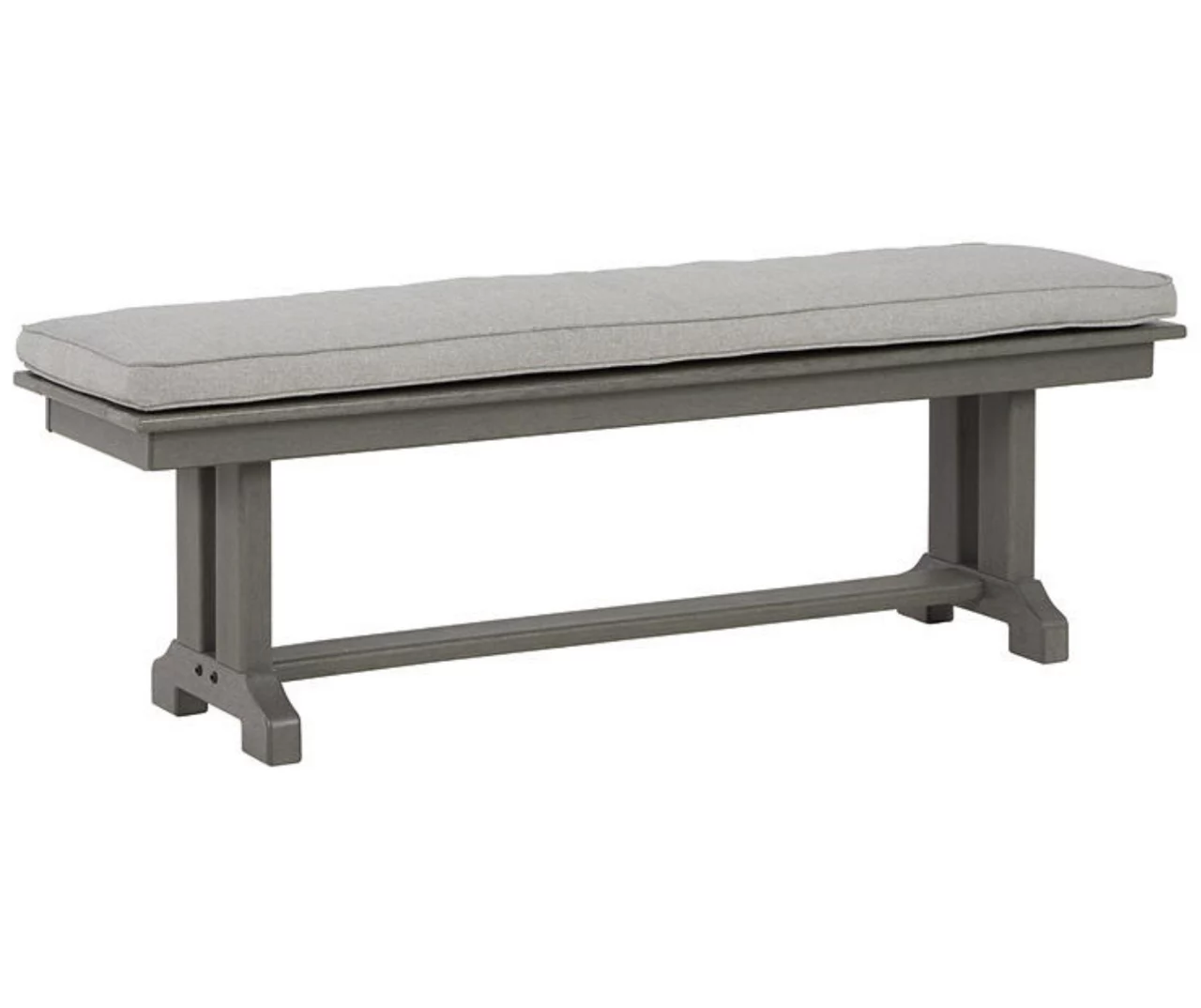 Visola Wood Look Cushioned Patio Bench - Image 2