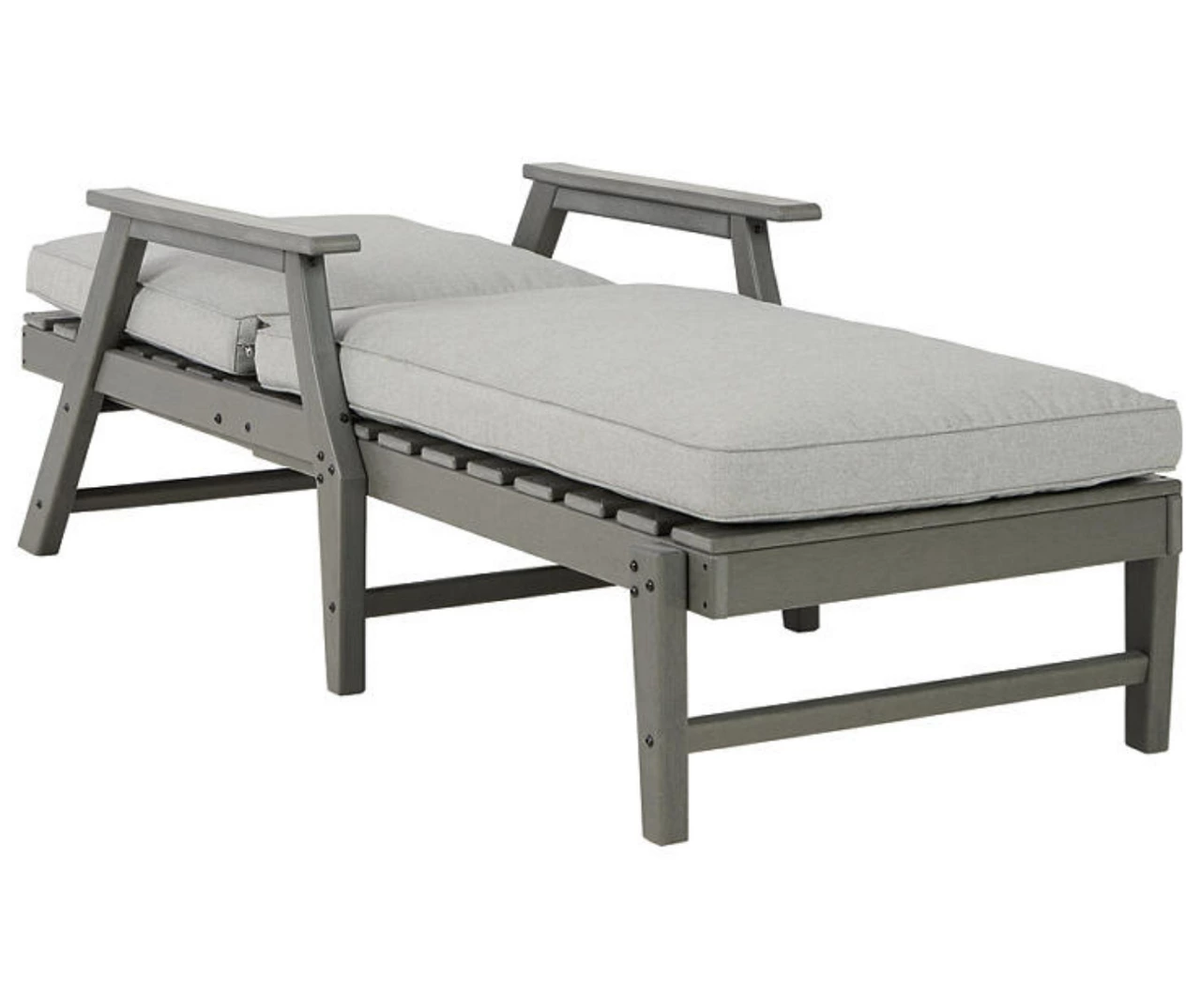 Visola Wood Look Cushioned Patio Chaise Lounge - Image 4