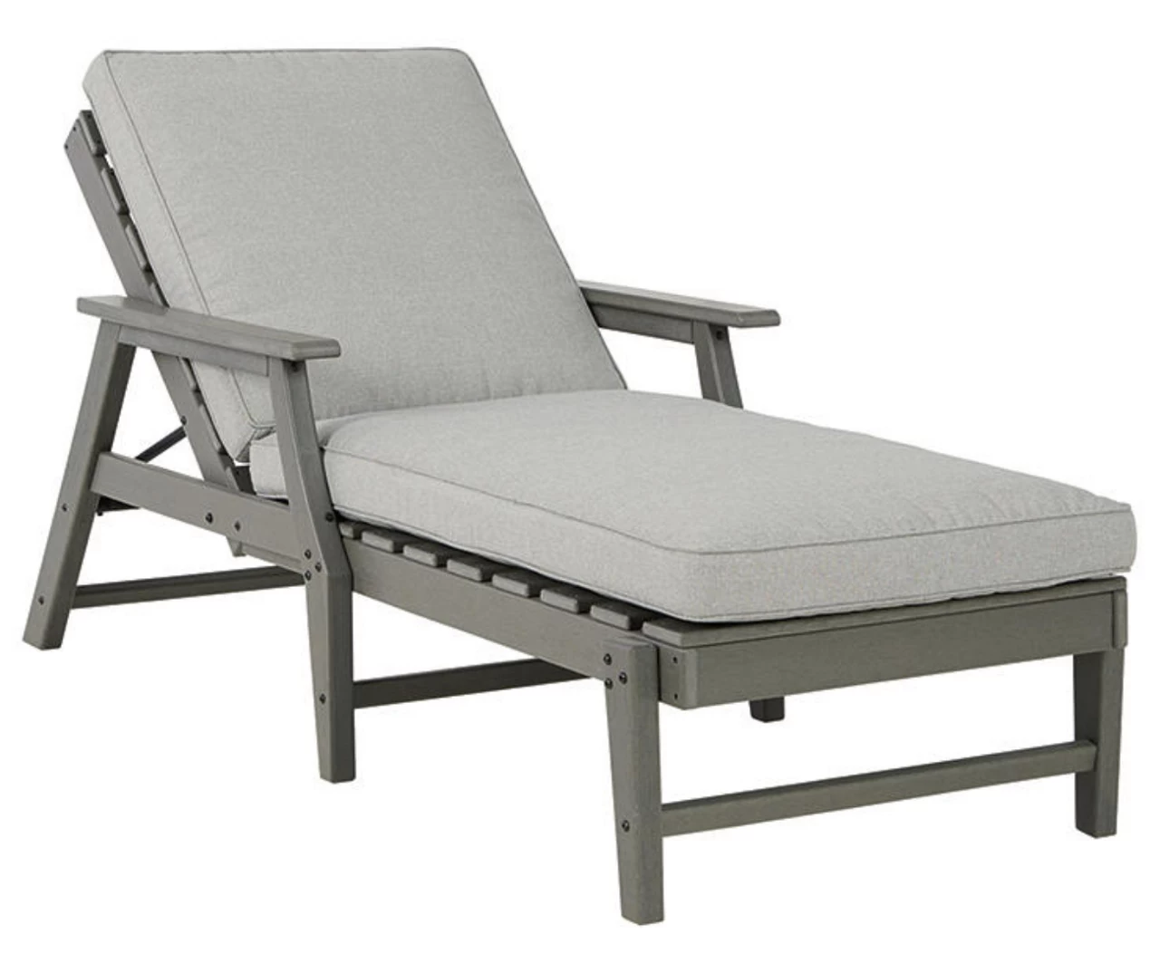 Visola Wood Look Cushioned Patio Chaise Lounge - Image 3