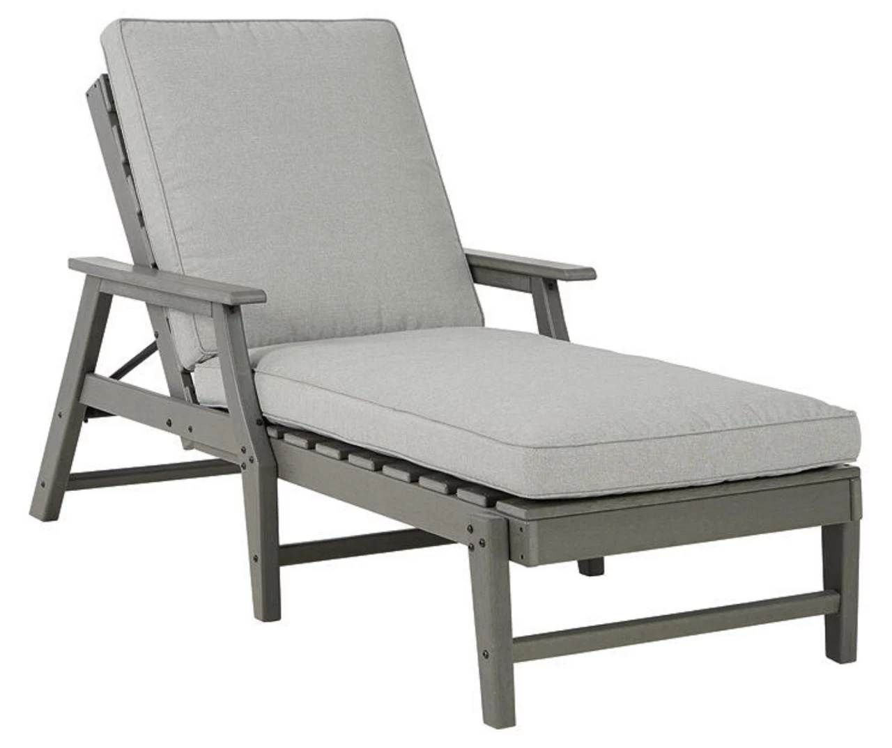 Visola Wood Look Cushioned Patio Chaise Lounge