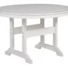 Crescent Luxe White Slat Patio Dining Table