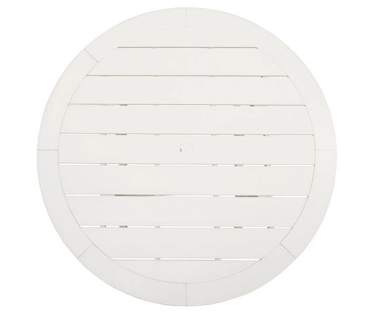 Crescent Luxe White Slat Patio Dining Table - Image 4