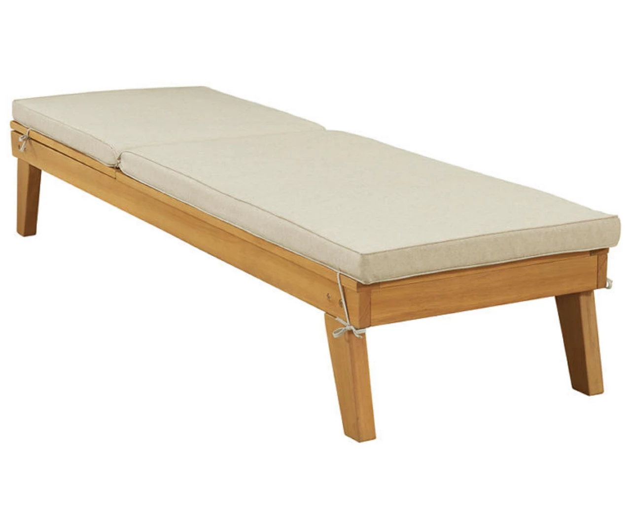 Byron Bay Wood Cushioned Patio Chaise Lounge - Image 3
