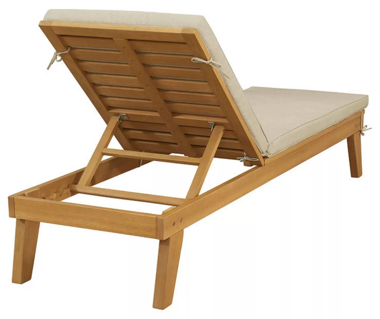 Byron Bay Wood Cushioned Patio Chaise Lounge - Image 5