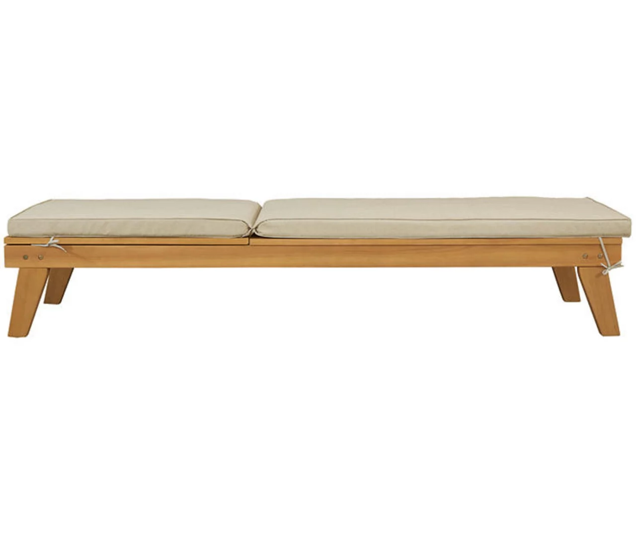 Byron Bay Wood Cushioned Patio Chaise Lounge - Image 4