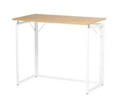 Blonde Wood & White Folding Desk