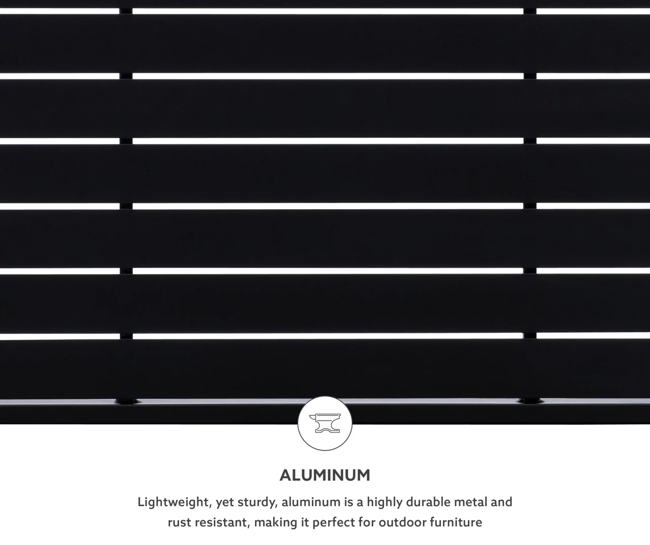 Marcy Black Metal Patio Coffee Table - Image 7