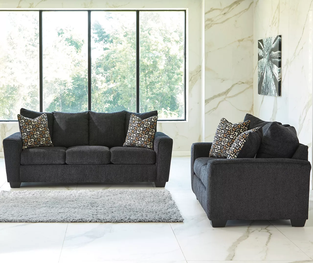 Wixon Black Sofa - Image 3