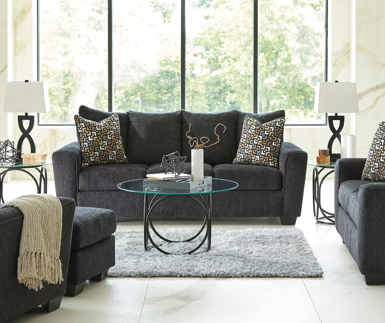 Wixon Black Sofa - Image 4